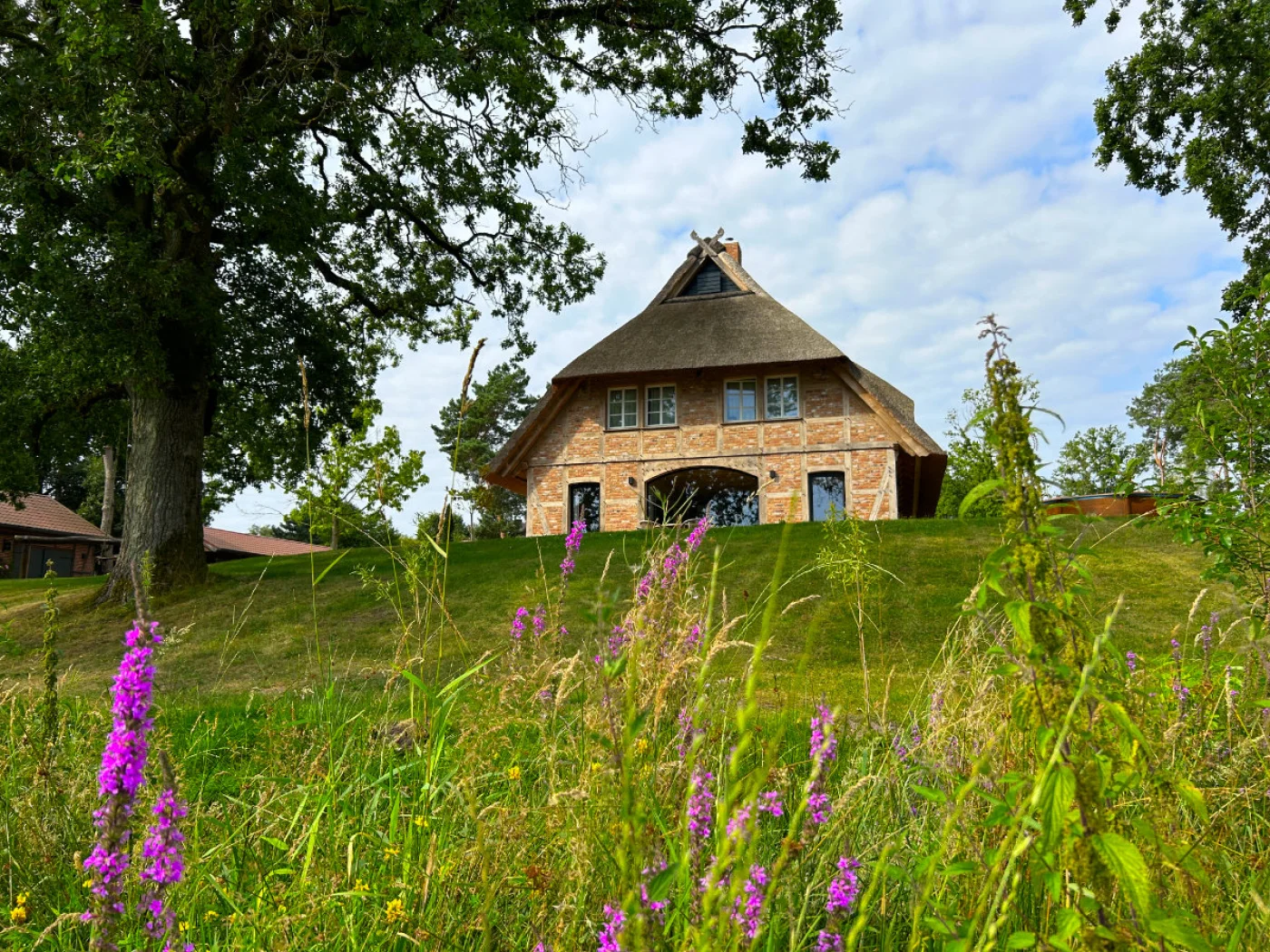 Dieses schöne Fachwerkhaus thront über der Landschaft